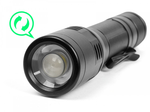 Ручной фонарь SKYWOODS WILD, 1800 люмен, USB-Type C, холодный свет, IP67