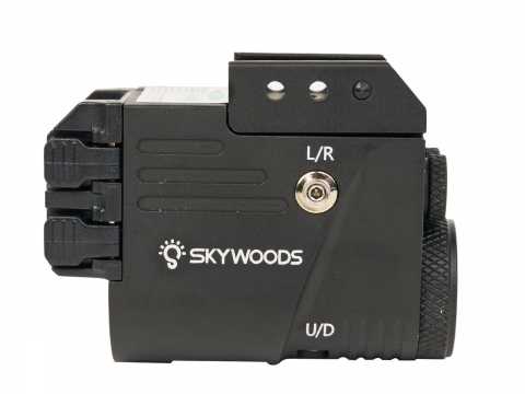 Фонарь подствольный пистолетный SKYWOODS RACCOON DOUBLE LASER, 500 люмен, ЛЦУх2 красн/зел