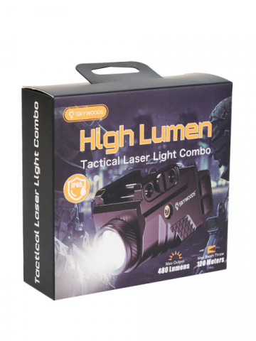 Фонарь подствольный пистолетный SKYWOODS IRBIS LASER, 480 люмен